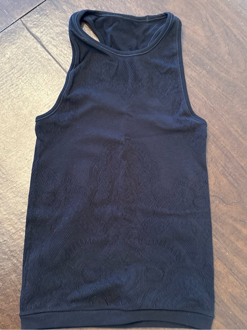 lululemon athletica Reveal Zen Expression Black Racerback Tank Top